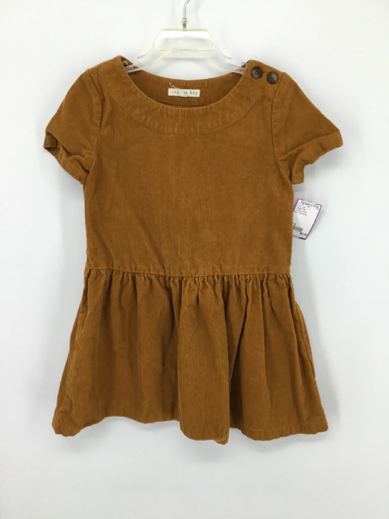 Copper Key Child Size 5 Mustard Dress - girls