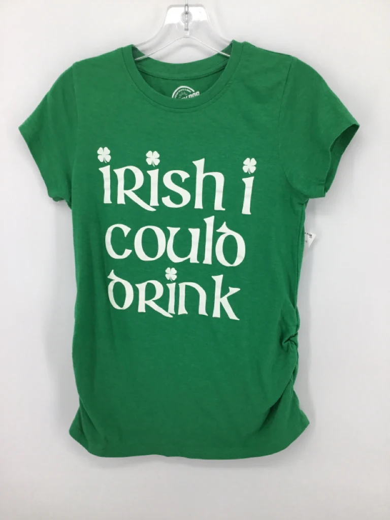 Crazy Dog Child Size M Green St Patricks Maternity Top