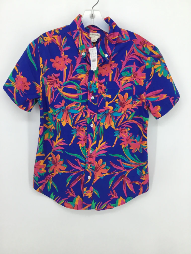 Crewcuts Child Size 12 Blue Tropical Shirt - boys