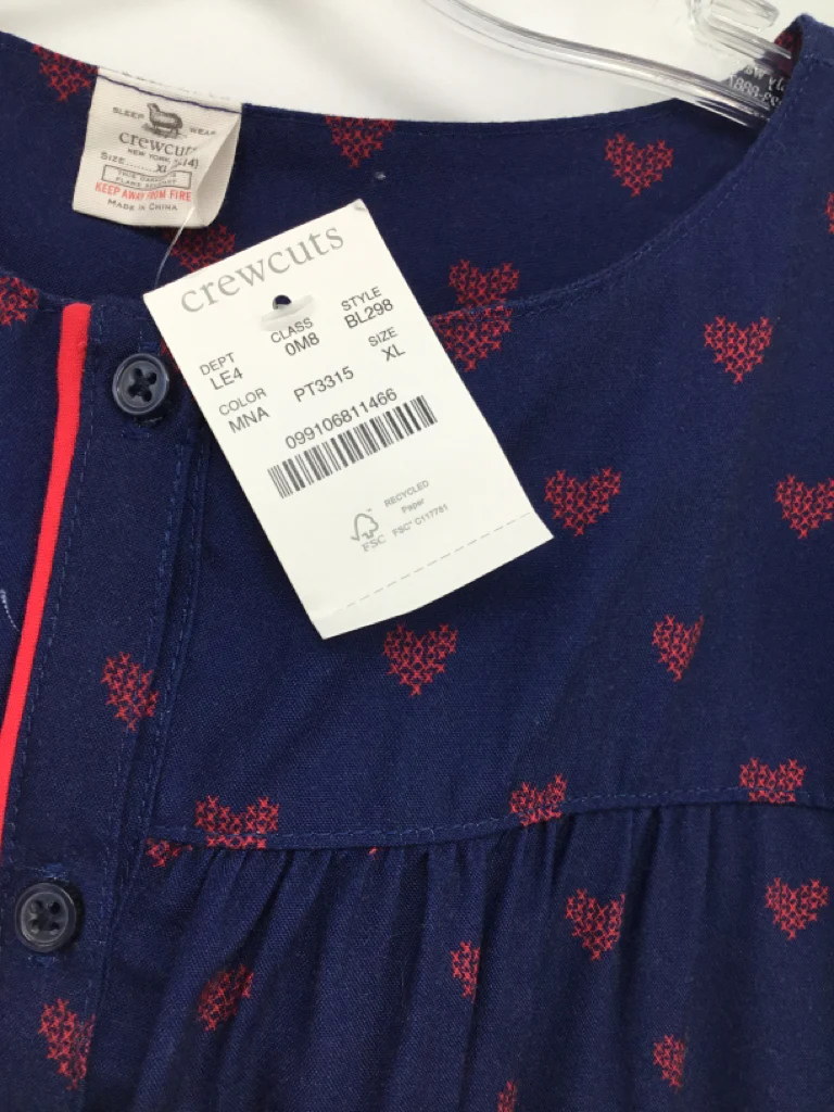 Crewcuts Child Size 12 Navy Valentine's Day Pajamas - Image 2