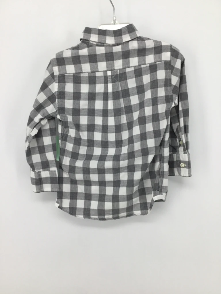 Crewcuts Child Size 2 Gray Gingham Shirt - boys - Image 2