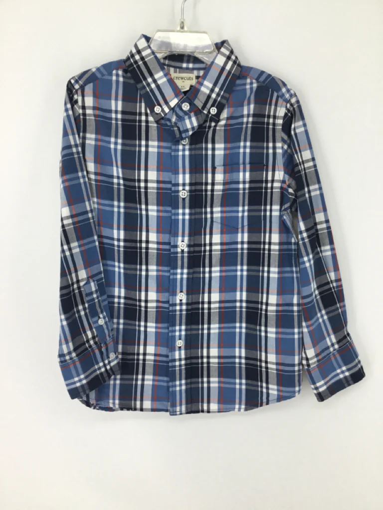 Crewcuts Child Size 4 Blue Plaid Shirt - boys