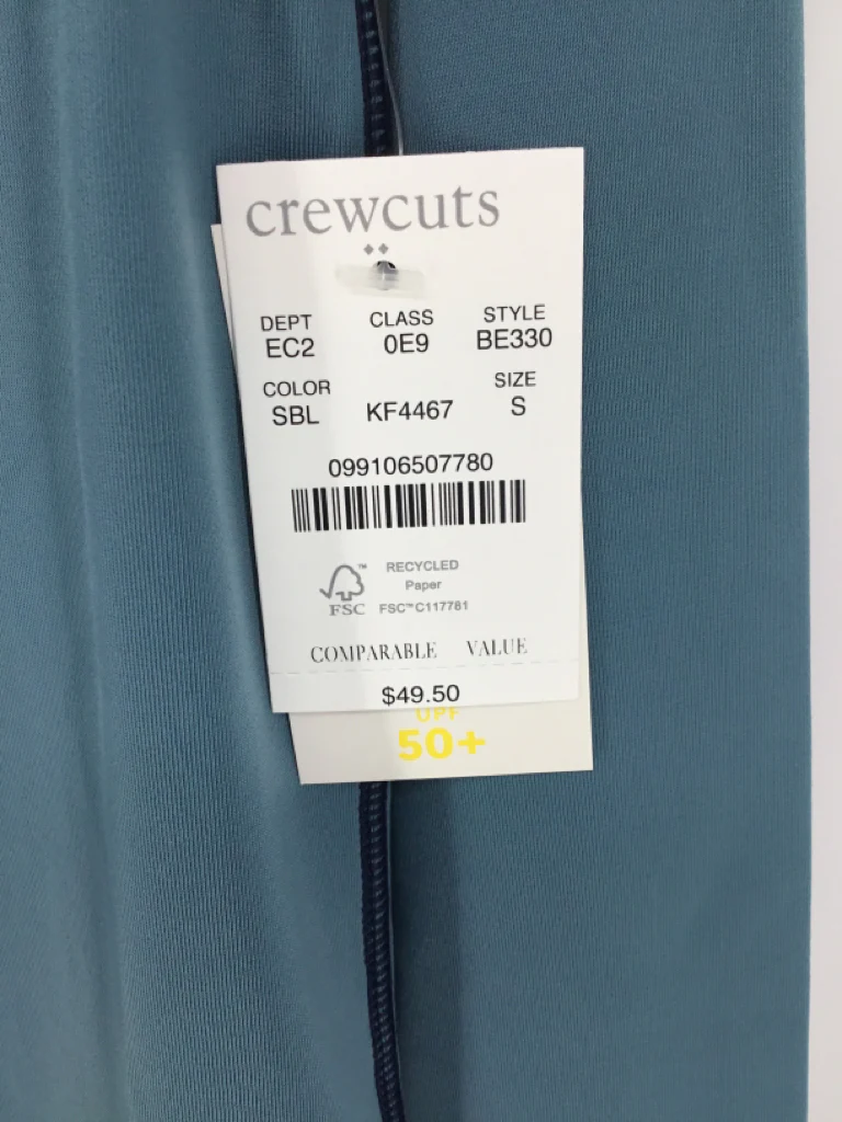 Crewcuts Child Size 6 Blue Solid Swimwear - boys - Image 2
