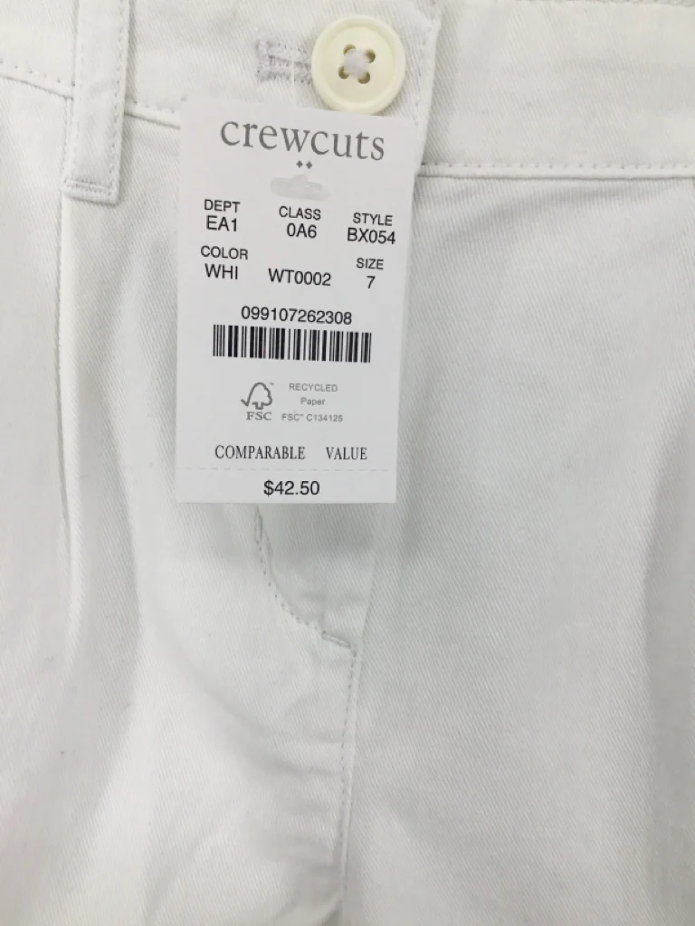 Crewcuts Child Size 7 White Shorts - girls - Image 2