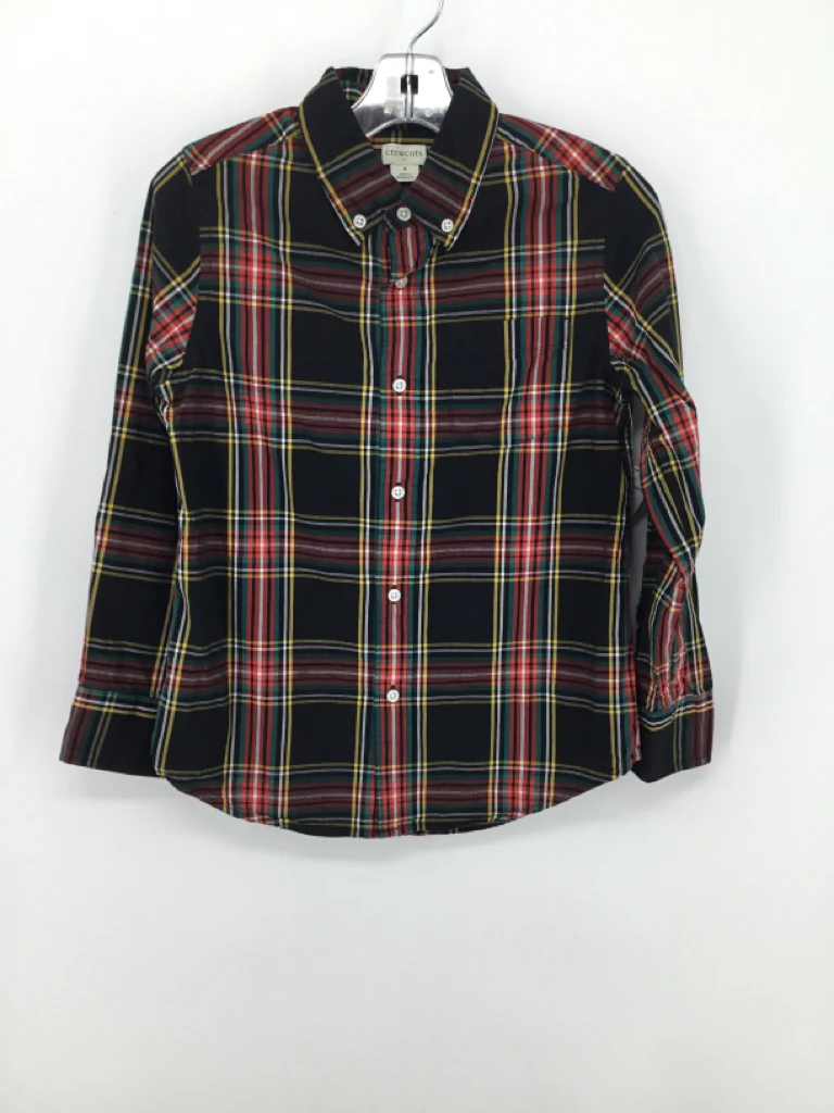 Crewcuts Child Size 8 Black Plaid Shirt - boys