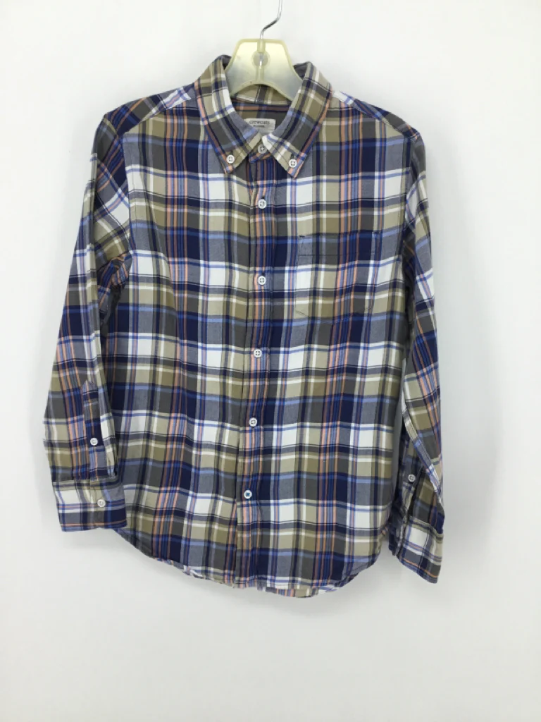 Crewcuts Child Size 8 Blue Plaid Shirt - boys