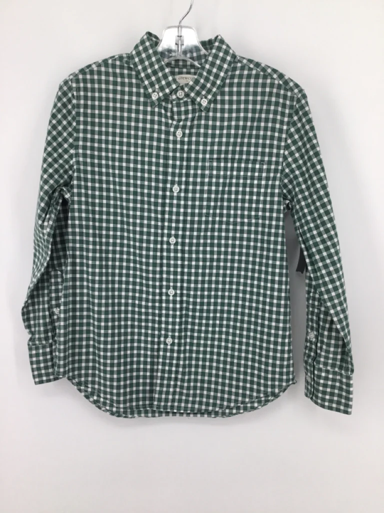 Crewcuts Child Size 8 Green Checkered Shirt - boys