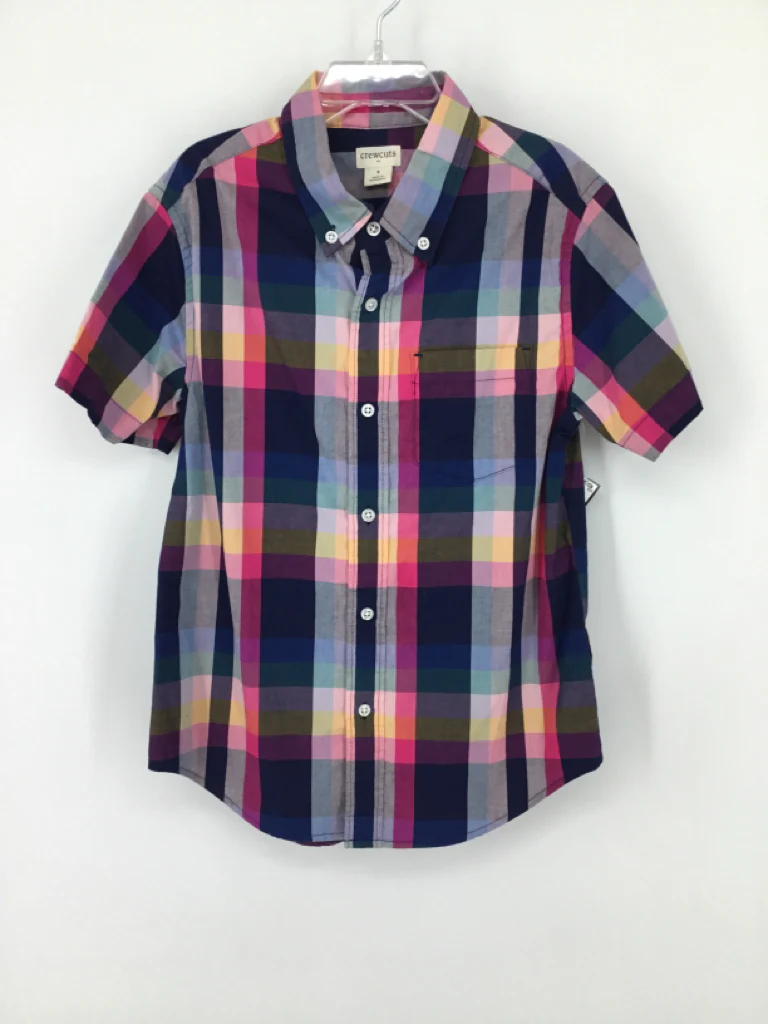 Crewcuts Child Size 8 Multi-Color Checkered Shirt - boys