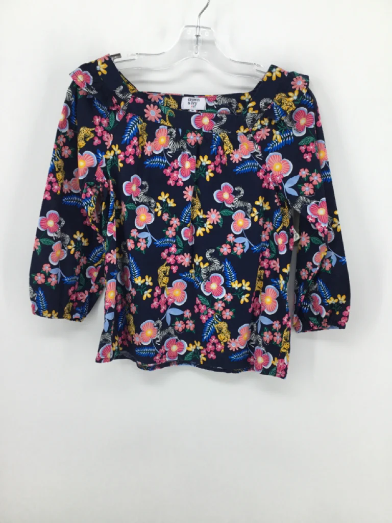 crown & ivy Child Size 8 Navy Shirt - girls