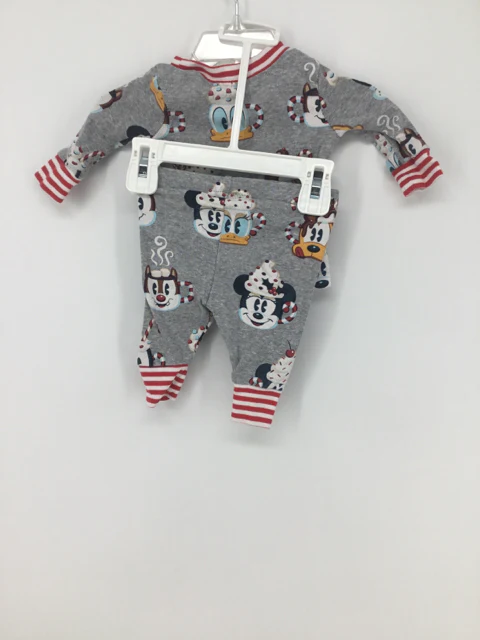 Disney Child Size 0-3 Months Gray Christmas Pajamas - Image 2