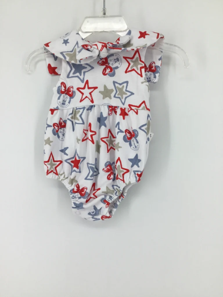 Disney Child Size 0-3 Months White Stars & Stripes Outfit