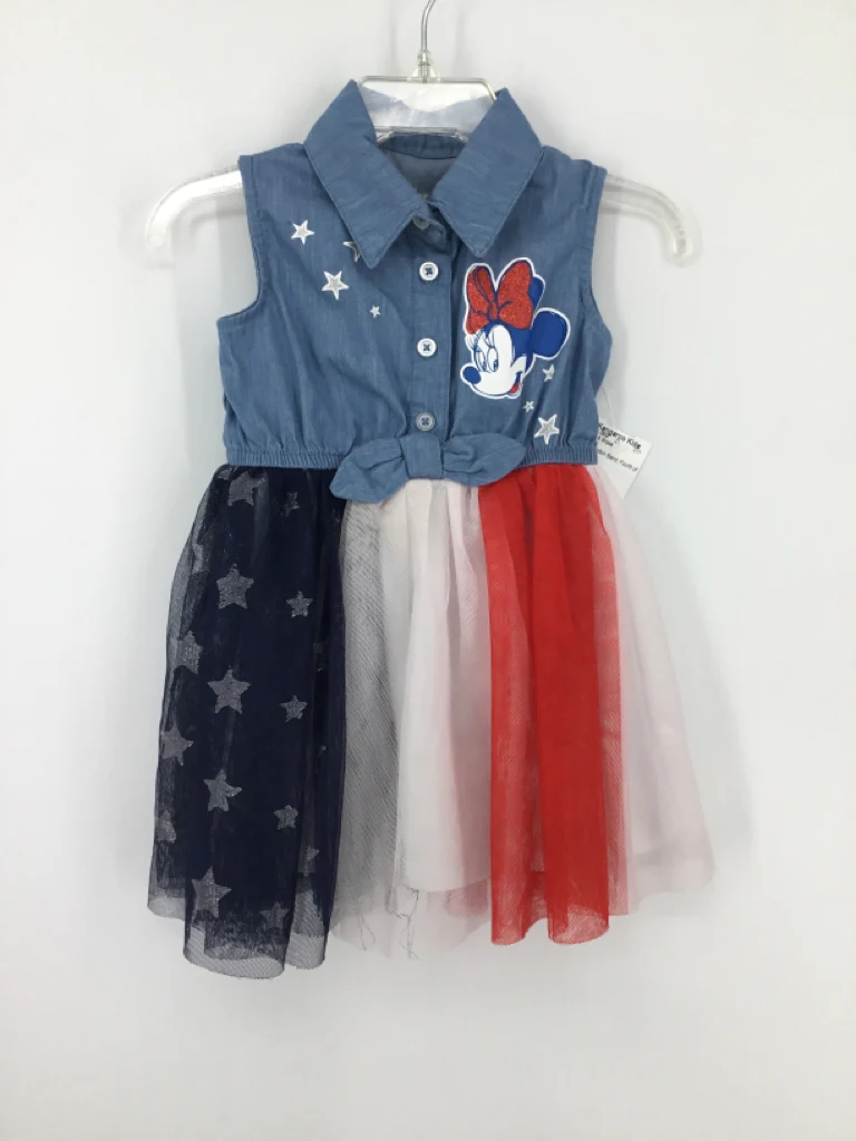 Disney Child Size 12 Months Blue Stars & Stripes Dress