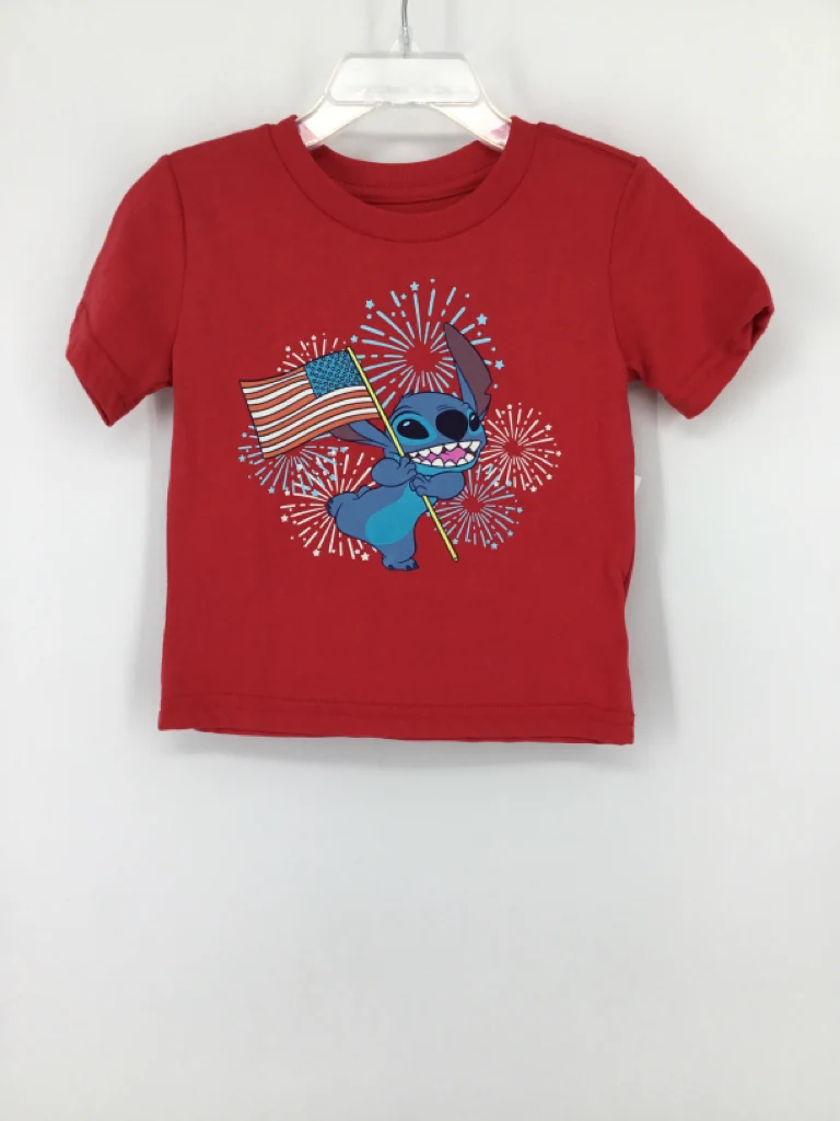 Disney Child Size 12 Months Red Stars & Stripes T-Shirt