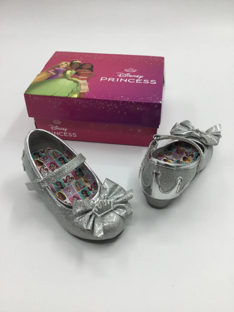 Disney Child Size 7 Toddler Silver Dress Shoes