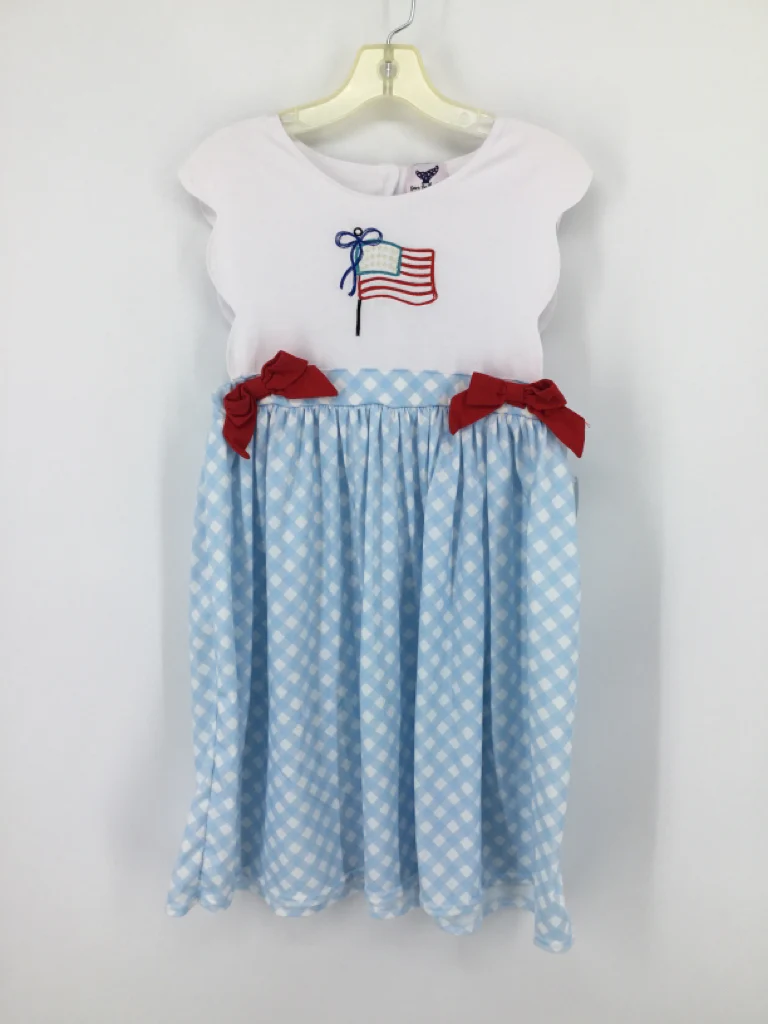 Down By the Bay Child Size 10 Blue Stars & Stripes Dress