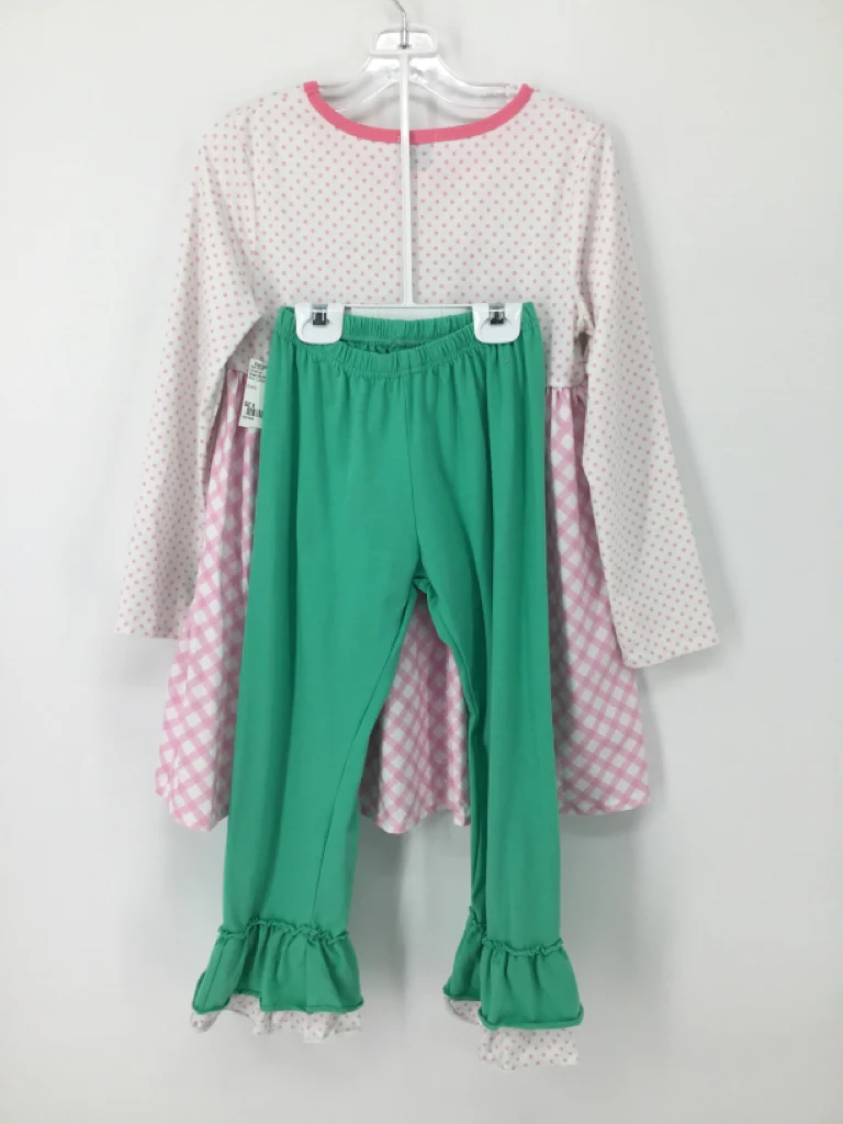 Down By the Bay Child Size 8 Pink Christmas Outfit - Image 2