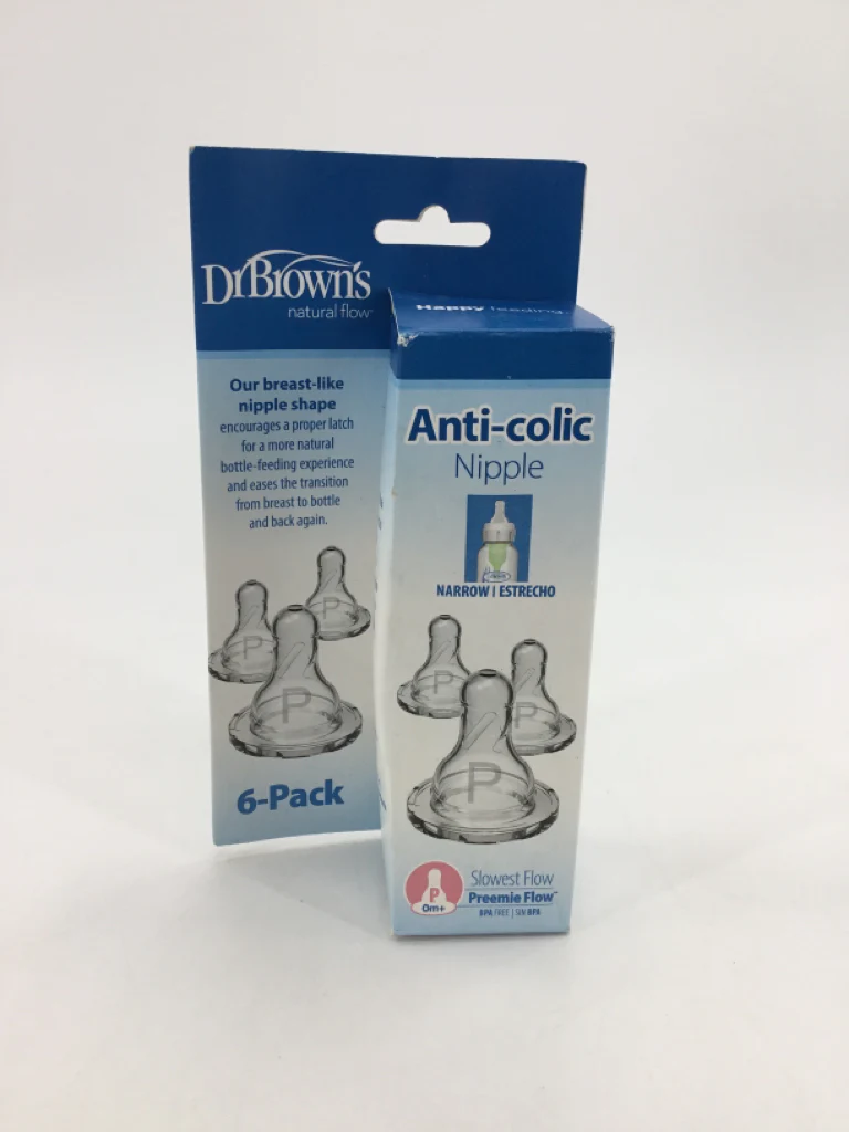 Dr Browns Narrow Nipples for Baby Bottles - 6 pcs