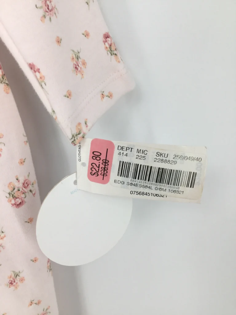 Edgehill Collection Child Size 0-6 Months Pink Sleepers - Image 2