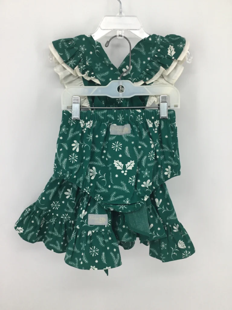 Eleanor Rose Child Size 18 Months Green Christmas Dress - Image 2