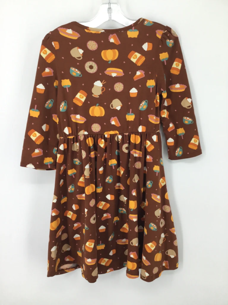 Emma & Elsa Child Size 10 Brown Thanksgiving Dress - Image 2
