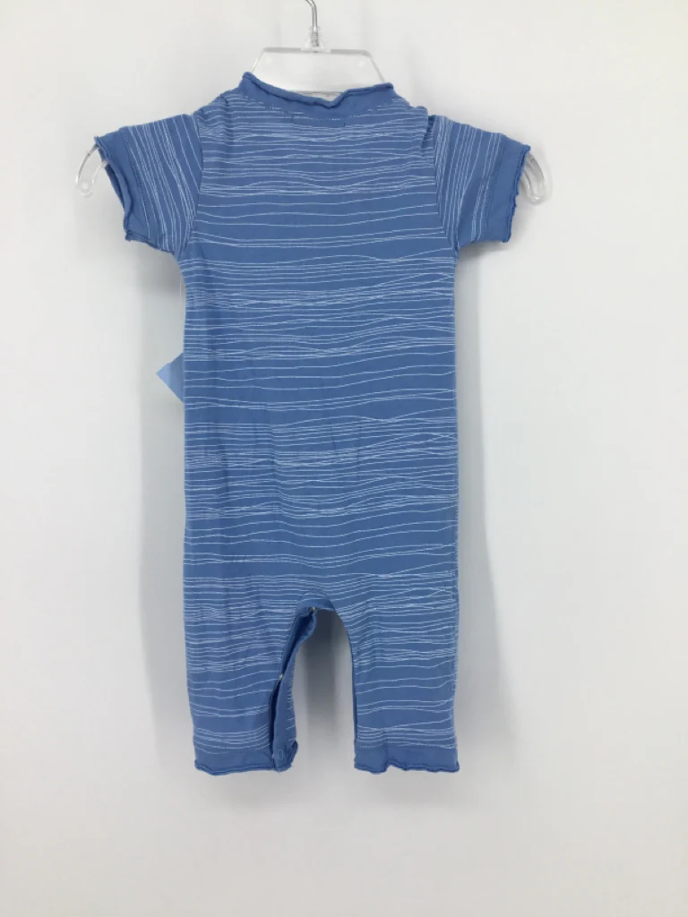 Feather Baby Child Size 0-3 Months Blue Print Outfit - boys - Image 2