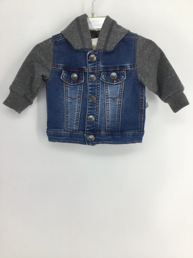 First Impressions Child Size 0-3 Months Blue Solid Jacket - boys