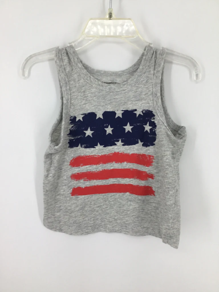 First Impressions Child Size 18 Months Gray Stars & Stripes Tank Top