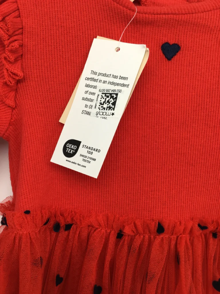 First Impressions Child Size 3-6 Months Red Valentine's Day Dress - Image 2