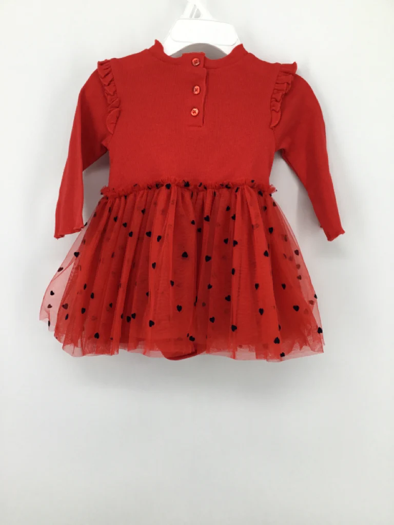 First Impressions Child Size 3-6 Months Red Valentine's Day Dress - Image 3