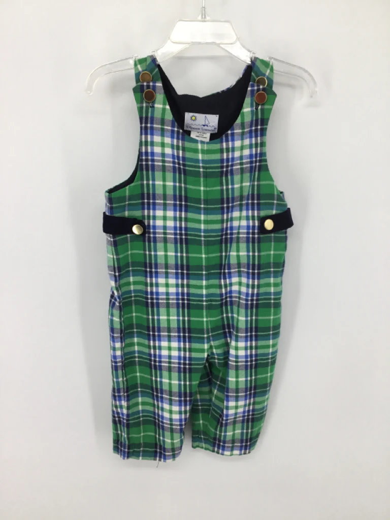 Florence Eiseman Child Size 9 Months Green Plaid Outfit - boys