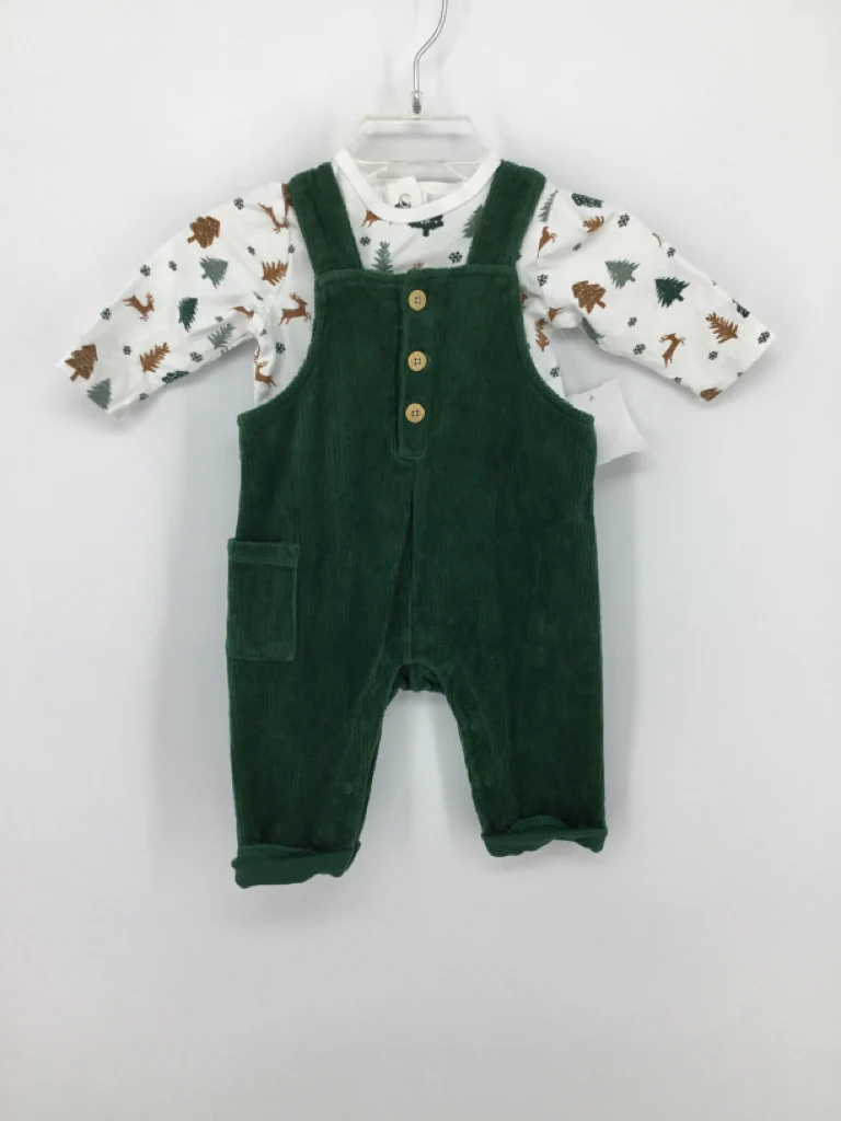 Focus Kids Child Size 3 Months Green Christmas Outfit