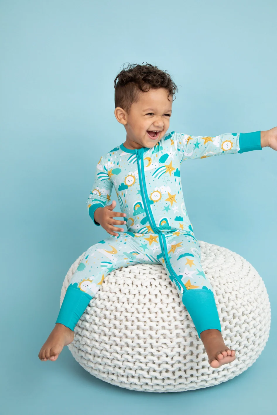 Bird & Bean Bamboo Footless Romper - Astro - Image 2