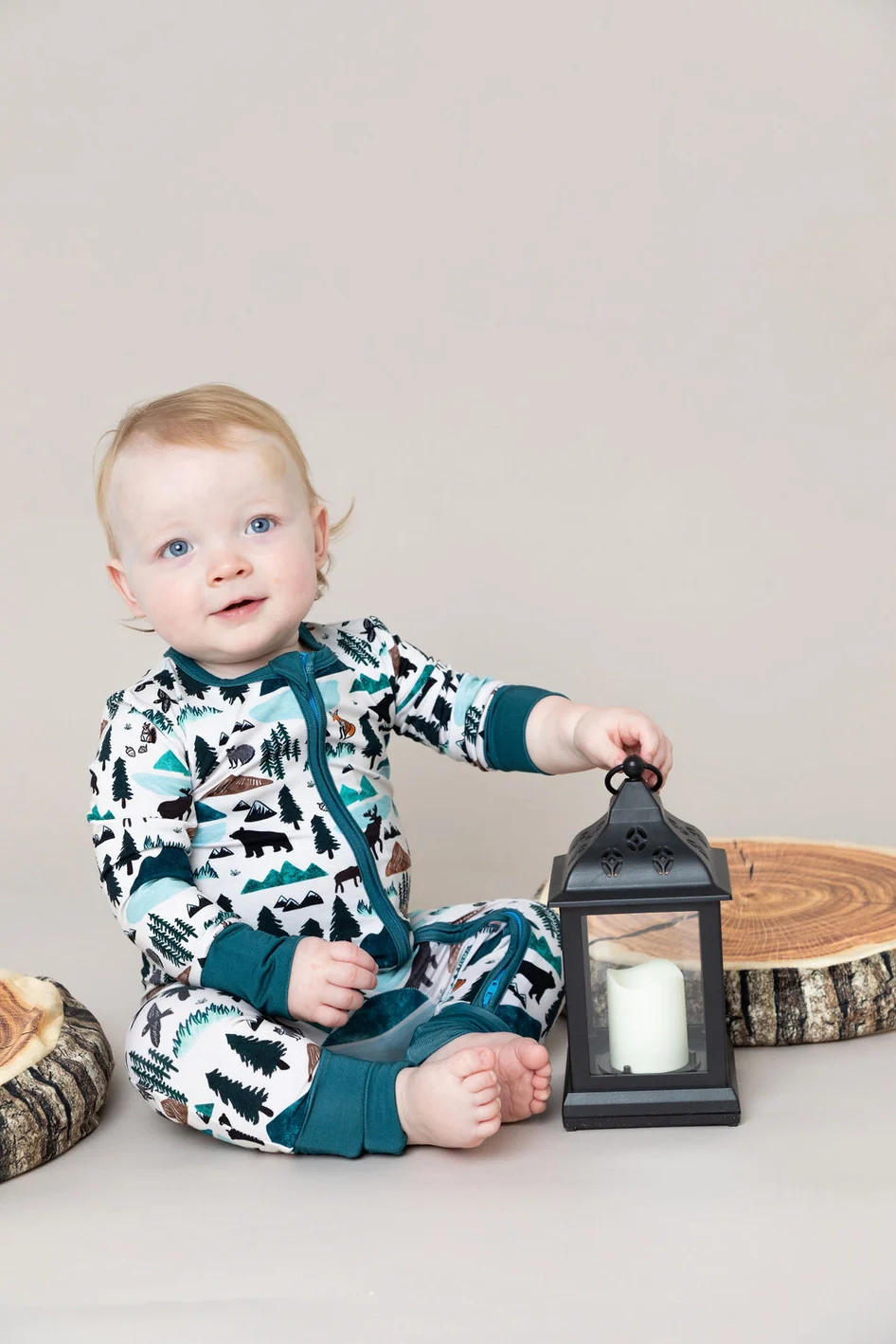 Bird & Bean Bamboo Footless Romper - In to the Wild - Image 2