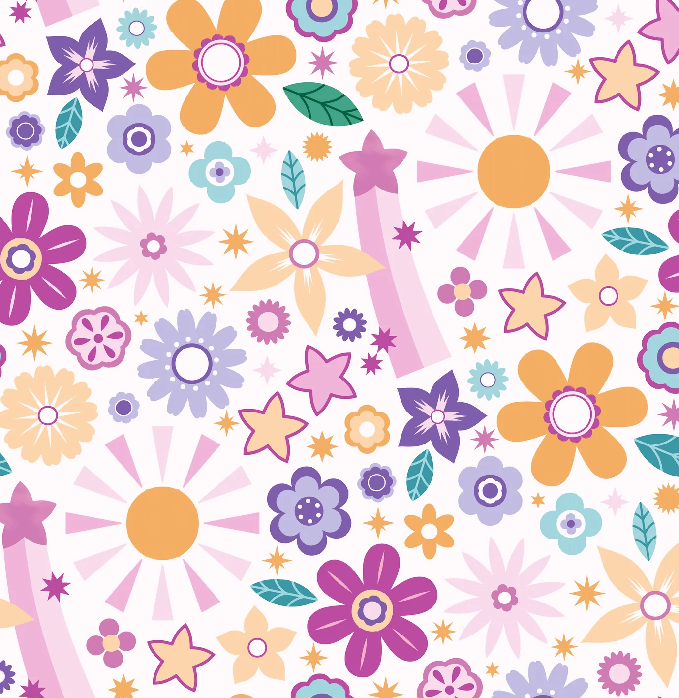 Bird & Bean Bamboo Footless Romper - Flower Power - Image 3
