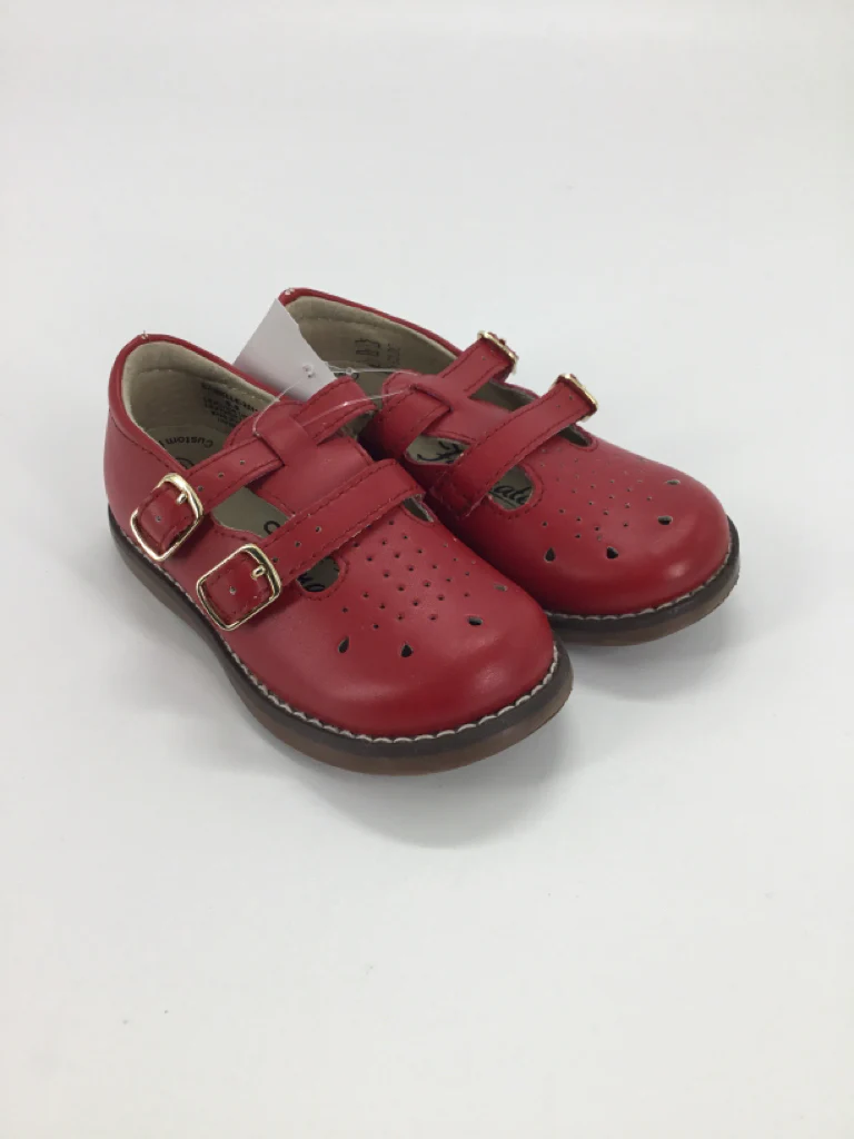 Footmates Child Size 6.5 Youth Red Dress Shoes