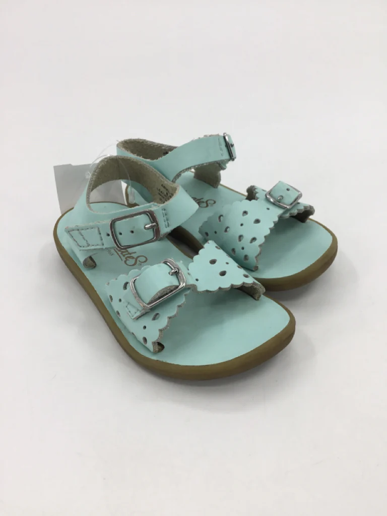 Footmates Child Size 6 Toddler Teal Sandals/Flip Flops