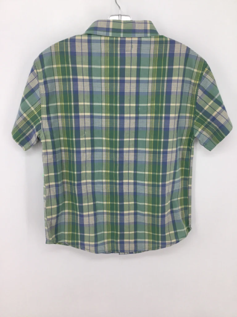 Free Assembly Child Size 8 Green Plaid Shirt - boys - Image 2