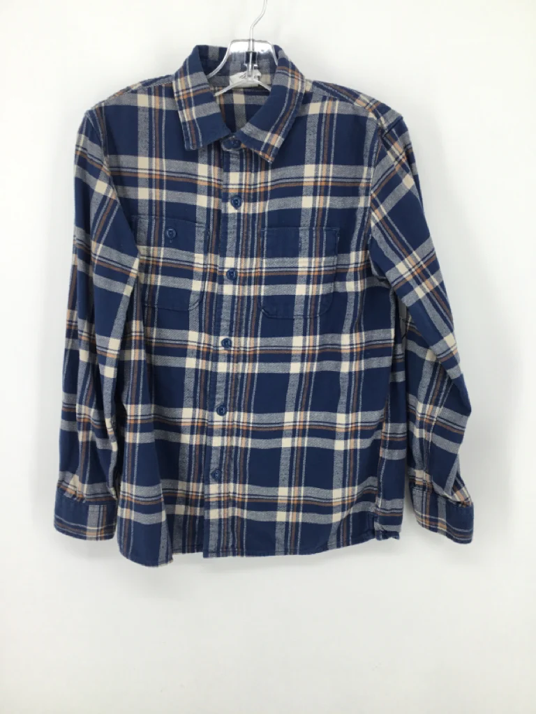 Gap Kids Child Size 10 Blue Plaid Shirt - boys