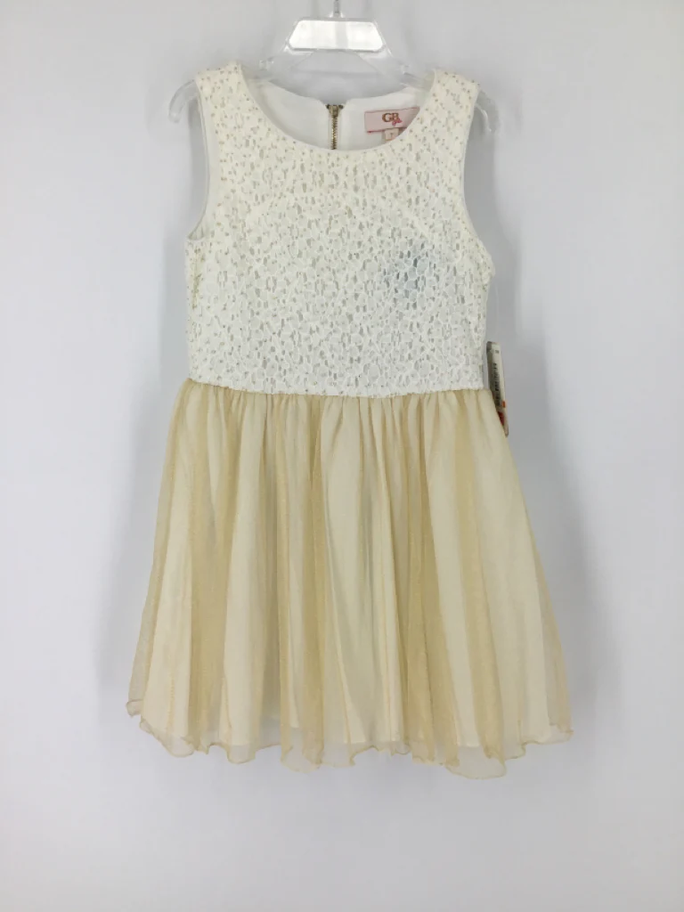GB Girls Child Size 7 Gold Dress - girls