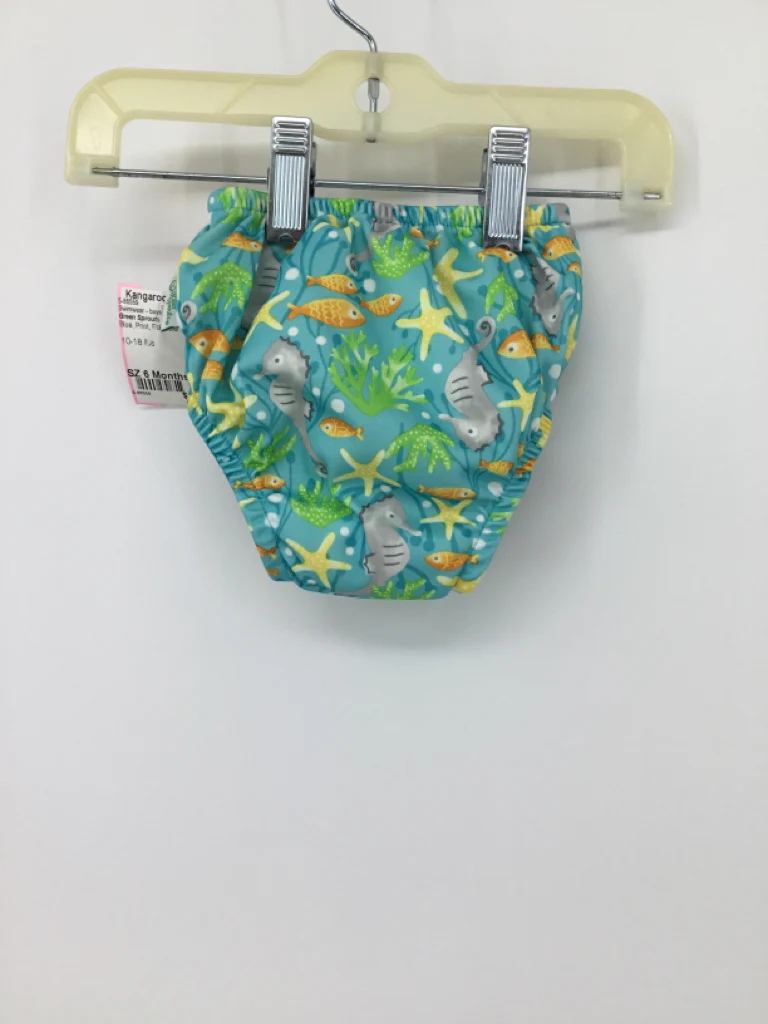 Green Sprouts Child Size 6 Months Blue Print Swimwear - boys - Image 2