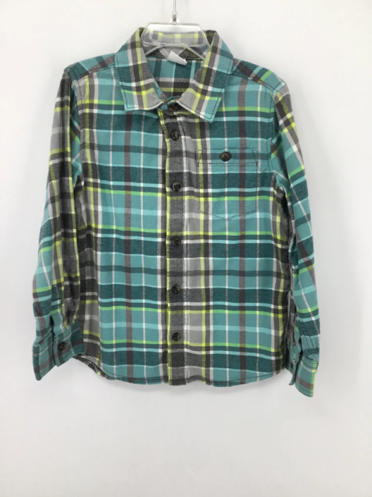 Gymboree Child Size 5 Blue Plaid Shirt - boys