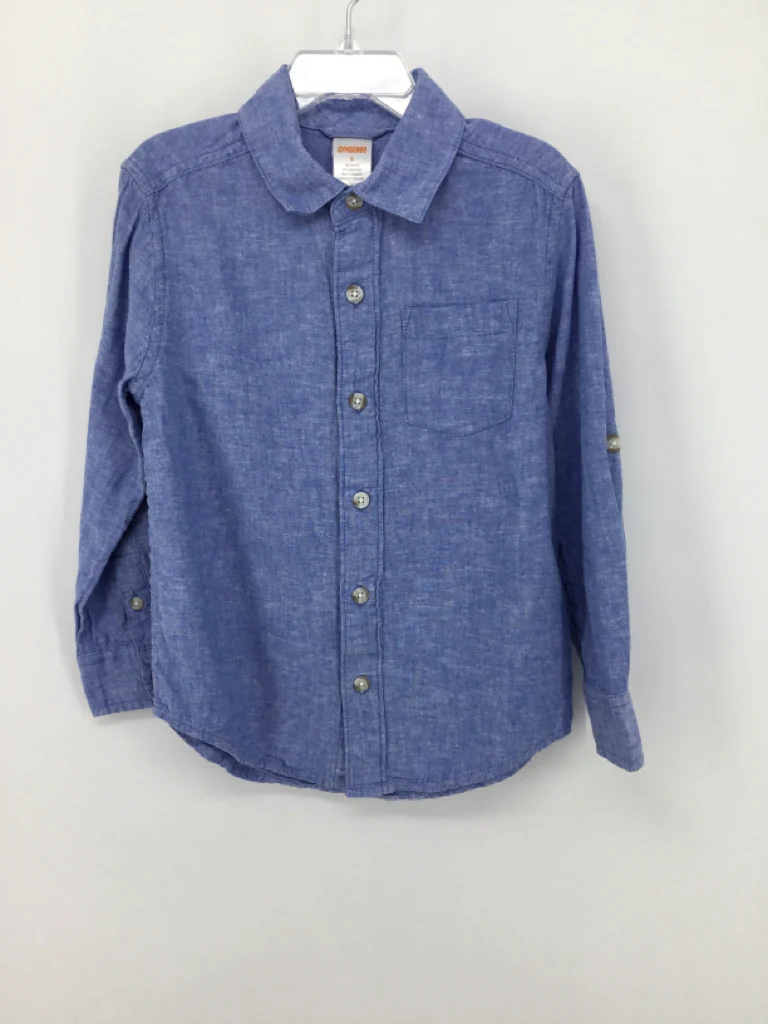Gymboree Child Size 6 Blue Solid Shirt - boys