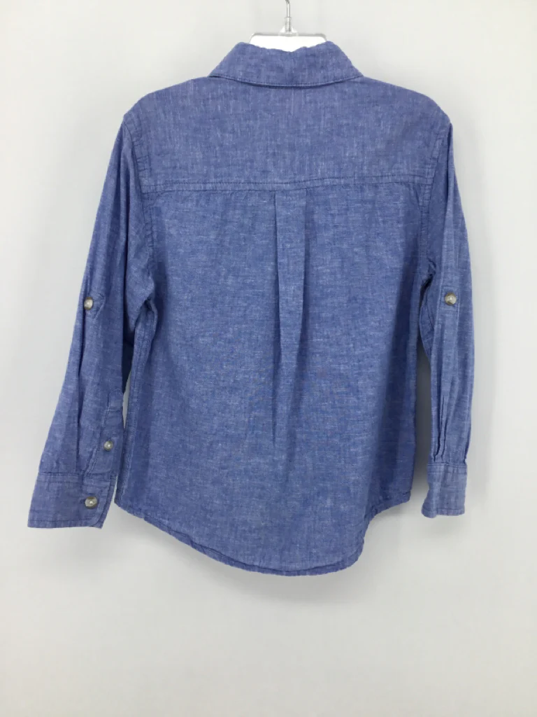 Gymboree Child Size 6 Blue Solid Shirt - boys - Image 2