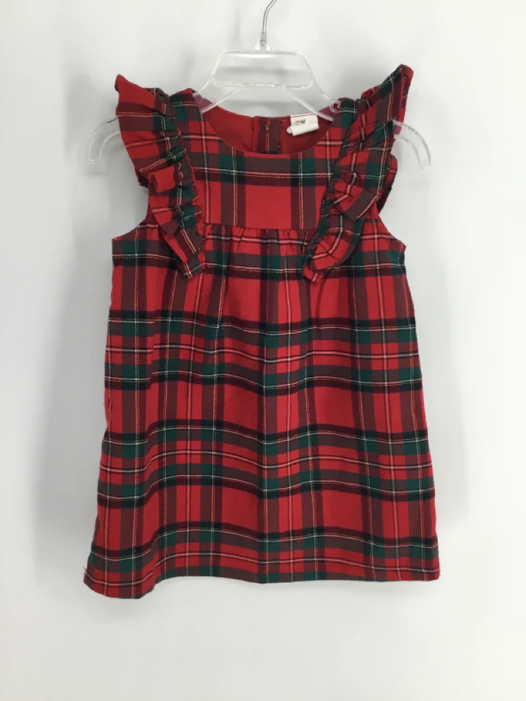 H & M Child Size 12 Months Red Dress - girls