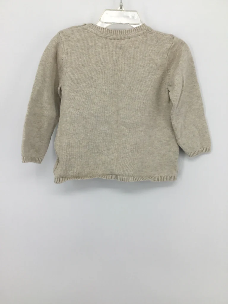 H & M Child Size 12 Months Tan Christmas Sweater - Image 2