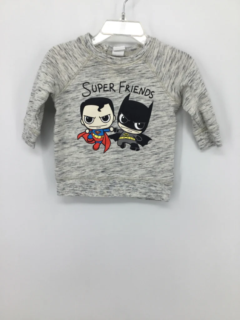 H & M Child Size 6-9 Months Gray Character Sweatshirt - boys