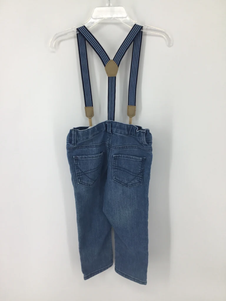 H & M Child Size 9-12 Months Blue Solid Jeans - boys - Image 2