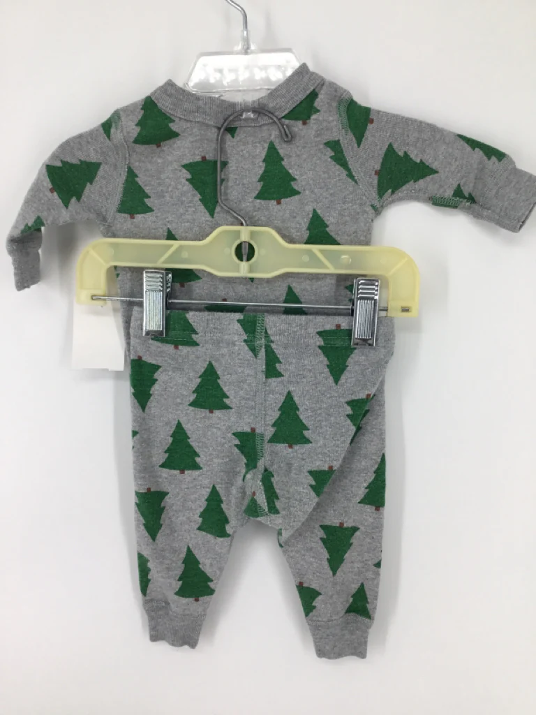 Hanna Andersson Child Size 0-3 Months Gray Christmas Pajamas - Image 2