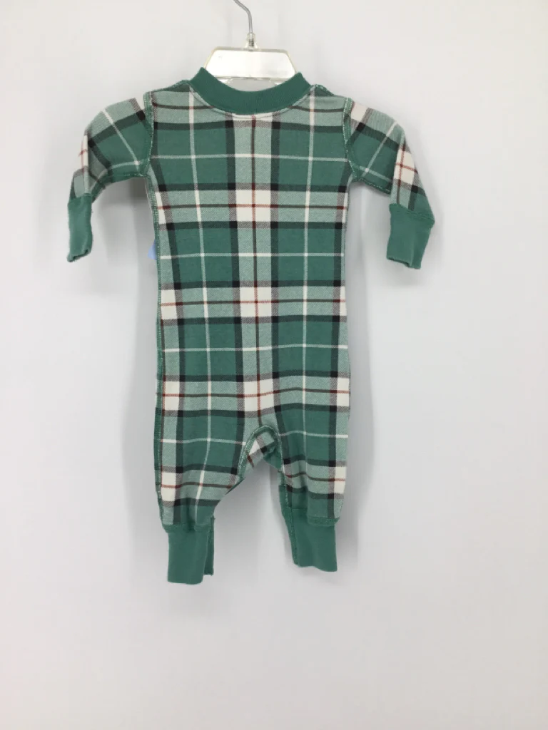 Hanna Andersson Child Size 0-3 Months Green Plaid Pajamas - boys - Image 2
