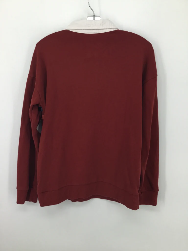 Hanna Andersson Child Size 10 Burgundy Stripe Shirt - boys - Image 2